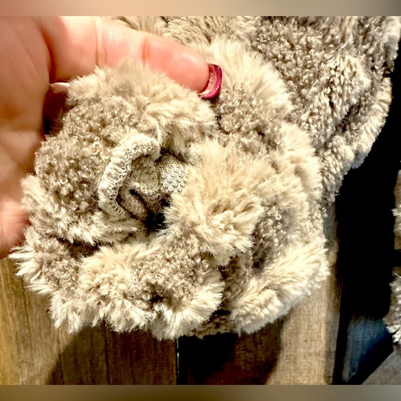 NWT BiBi Cozy Mocha Checkered Sherpa Hooded Jacket - Picture 9 of 16